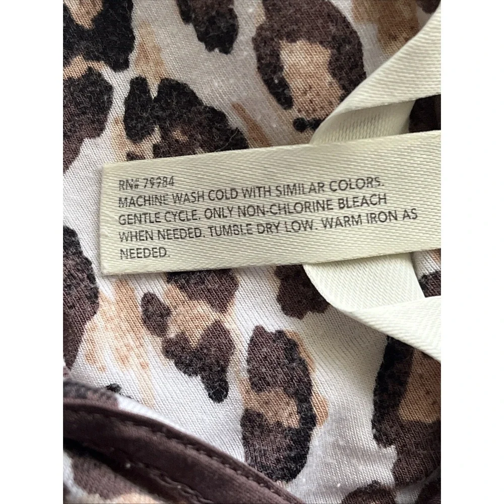 Soma Sleepshirt Animal Print Large Soft Chemise Sleep Dress Loungewear Cozy